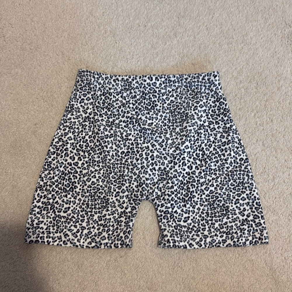 Brandy Melville B&W Cheetah Print Biker Shorts